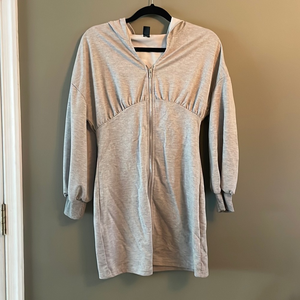 SHEIN zip up sweatshirt dress